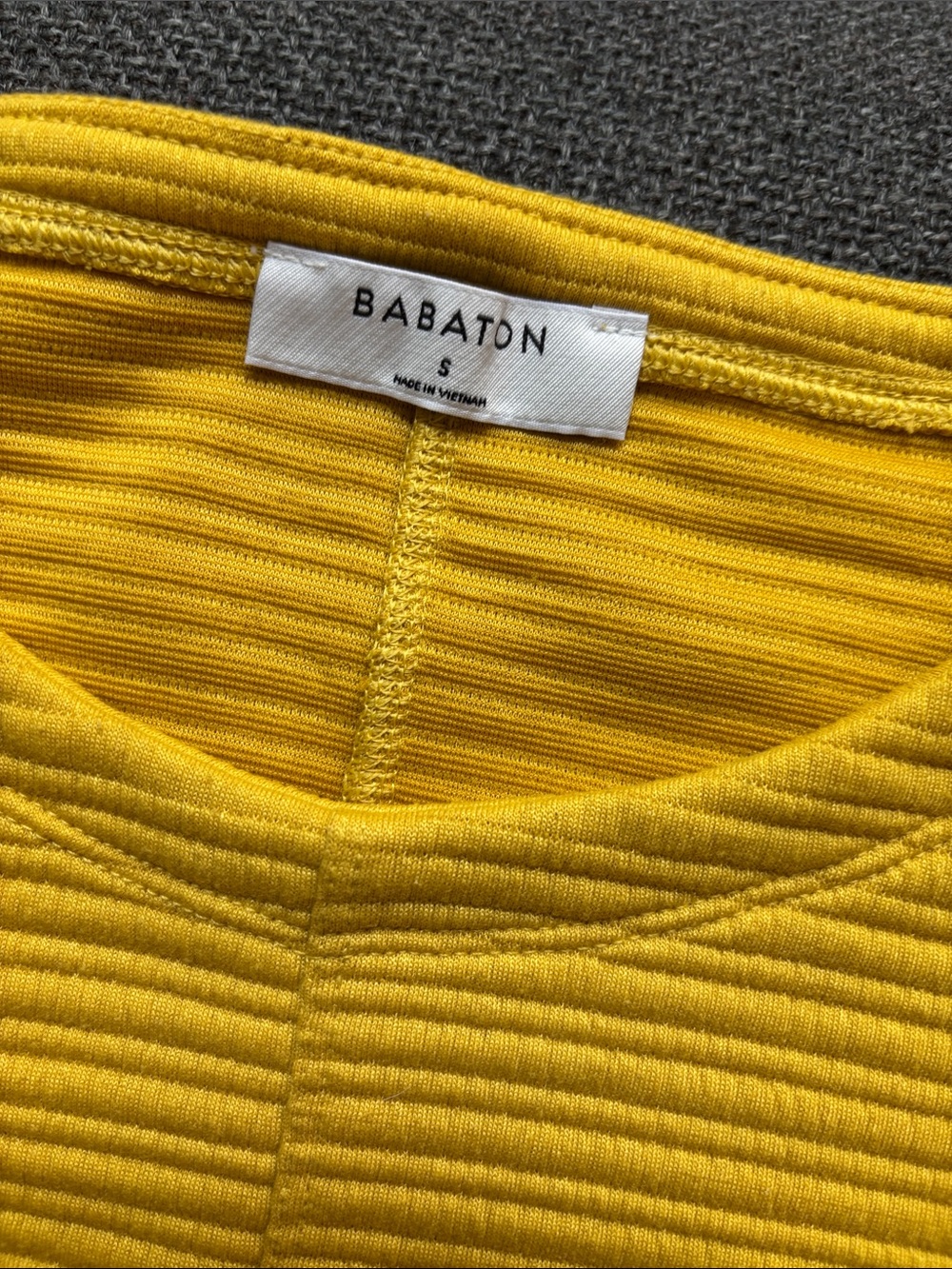 Babaton Yellow Ribbed Scoop-Neck Sweater - Picture 2 of 2